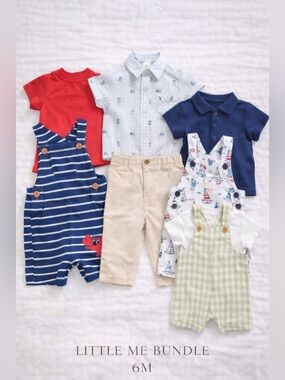 Adorable Little Me 6M Baby Boy Outfit Bundle Nautical + Classic Looks